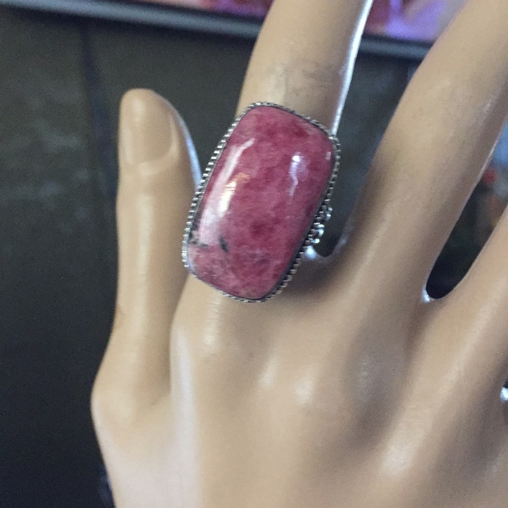 For the pink girls gorgeous rhodonite ring